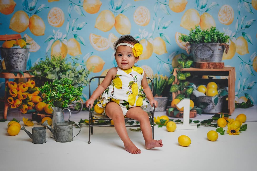 Lemon Plants Decoration Photography Backdrop M-34