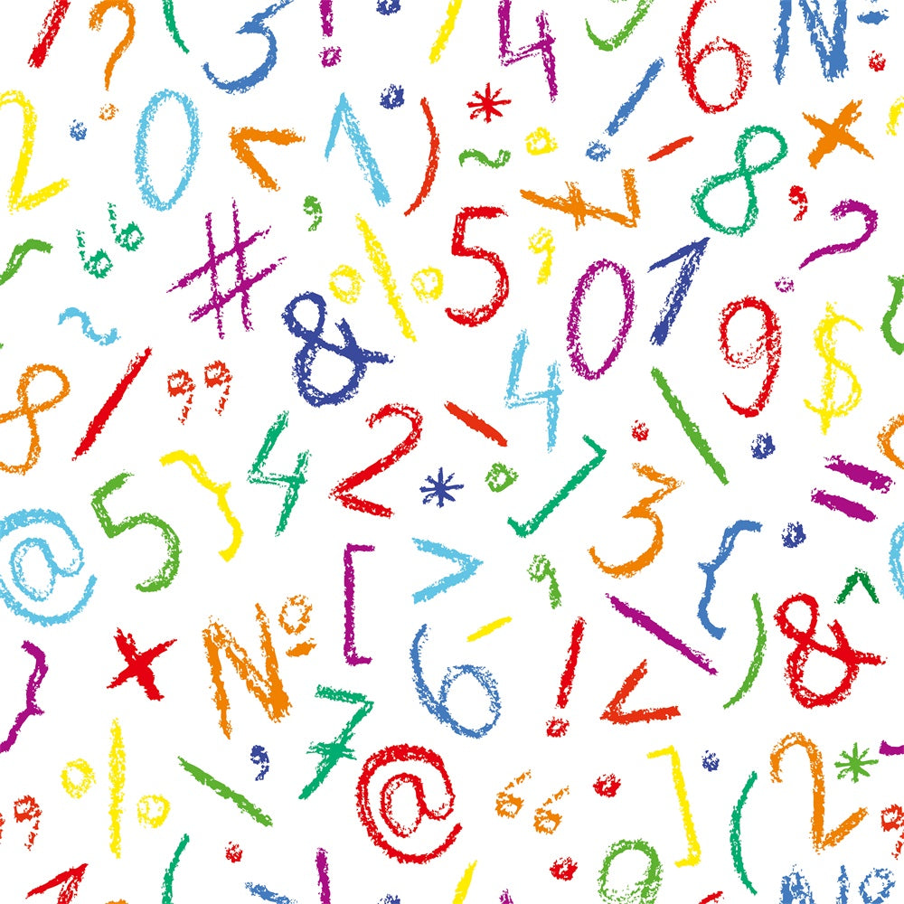 Back to School Chalk Numbers Photography Backdrop BRP7-7