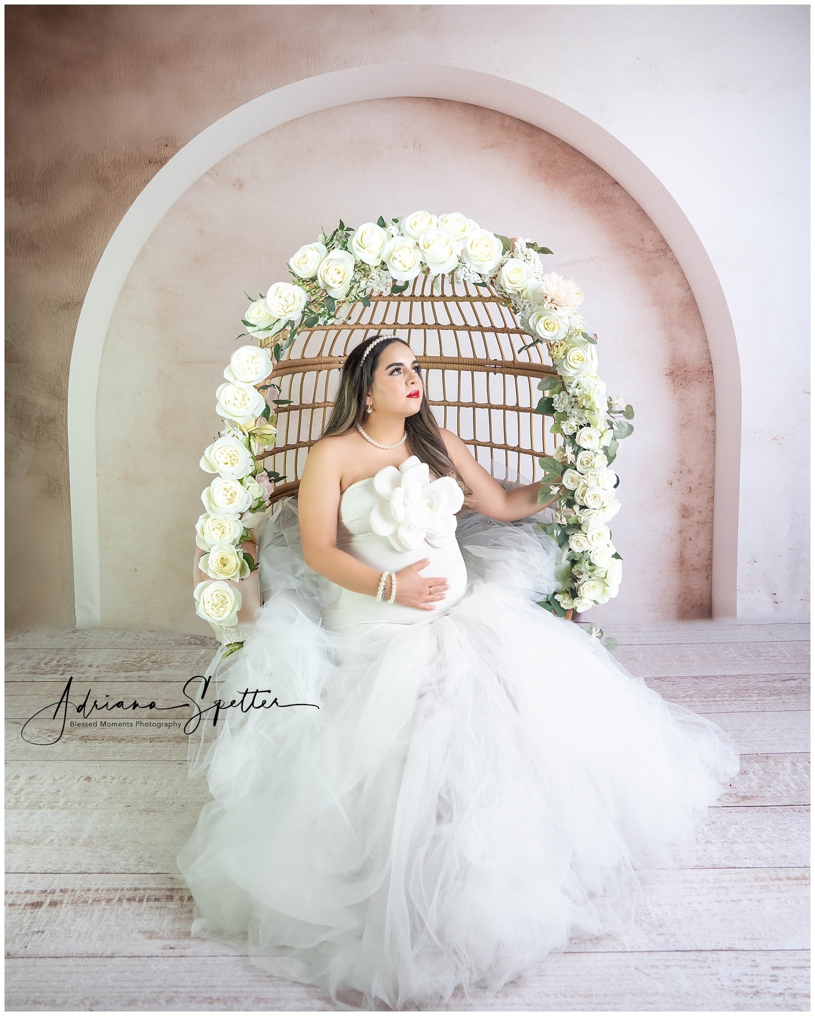 Boho Backdrop Minimalist Soft White Arch Frame Bohemian Backdrop MRR9-109