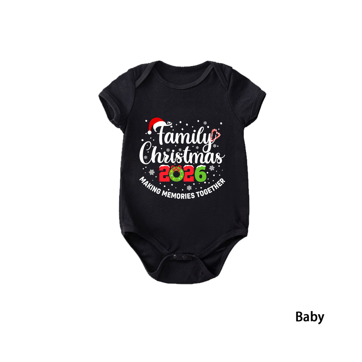 Christmas Pajamas Antler Santa Typography Christmas Pajamas for Family Photos CHP-40