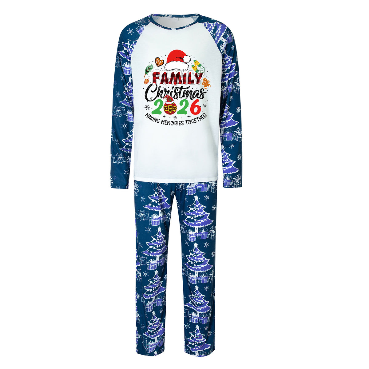 Christmas Pajamas Family Christmas 2026 Santa Hat Gingerbread Print Matching Family Sleepwear CHP-137
