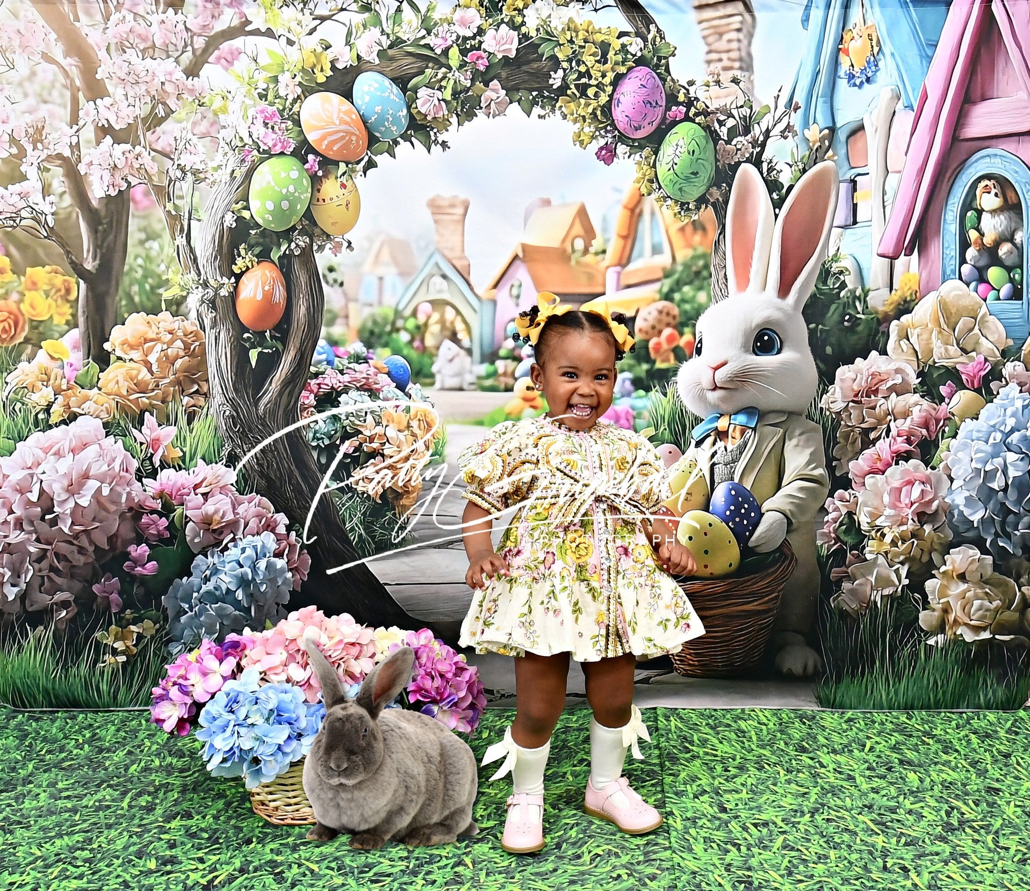 Easter Backdrops Ideas Bunny Arch Flower Garden Backdrop BRP12-739