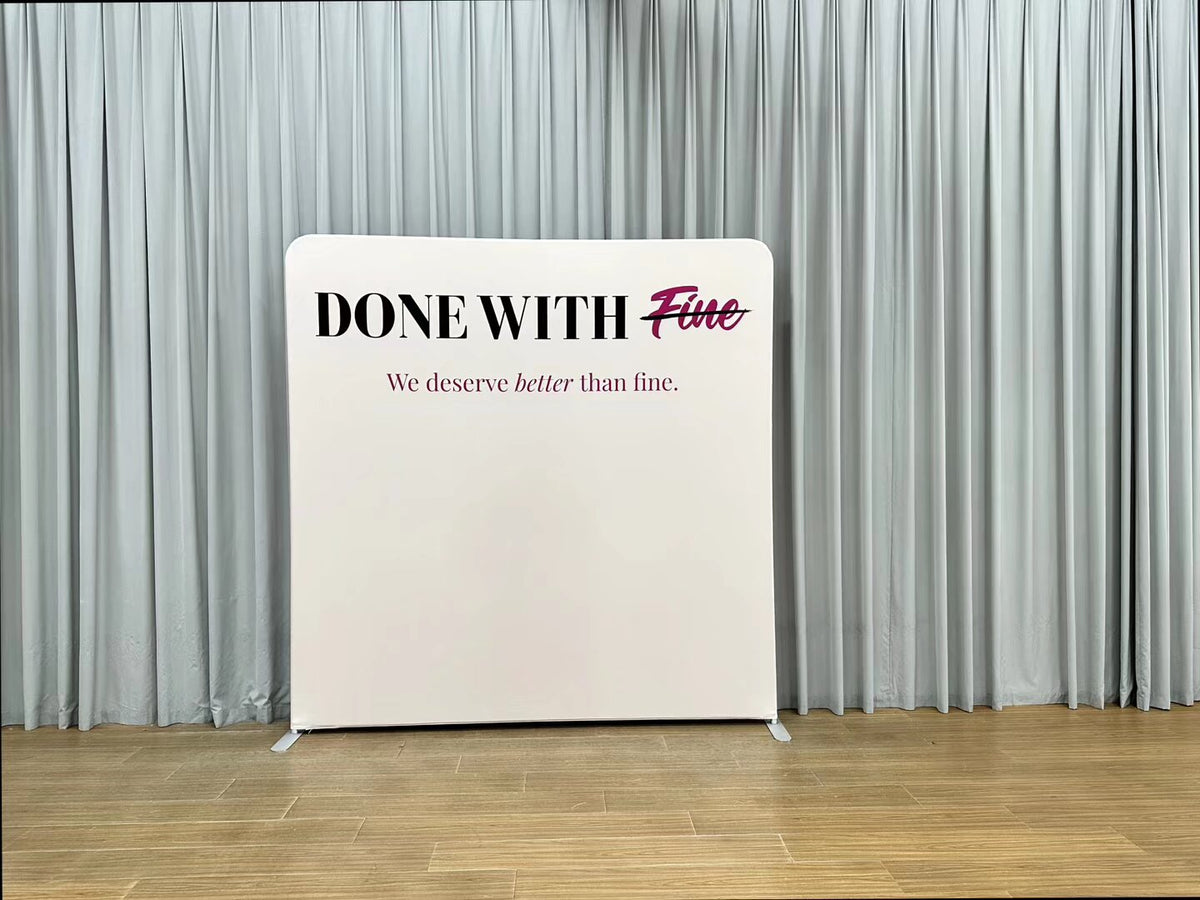 Custom Double-Sided Square Tension Backdrop Printed Photo
