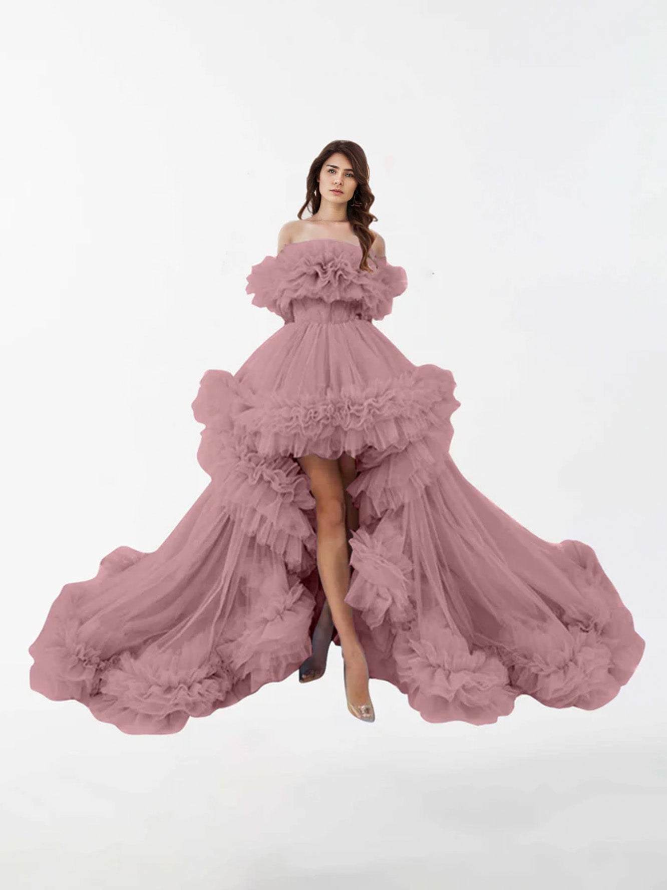 mermaid maternity dress with tulle Ariel 2-Piece Maternity Photoshoot Dress