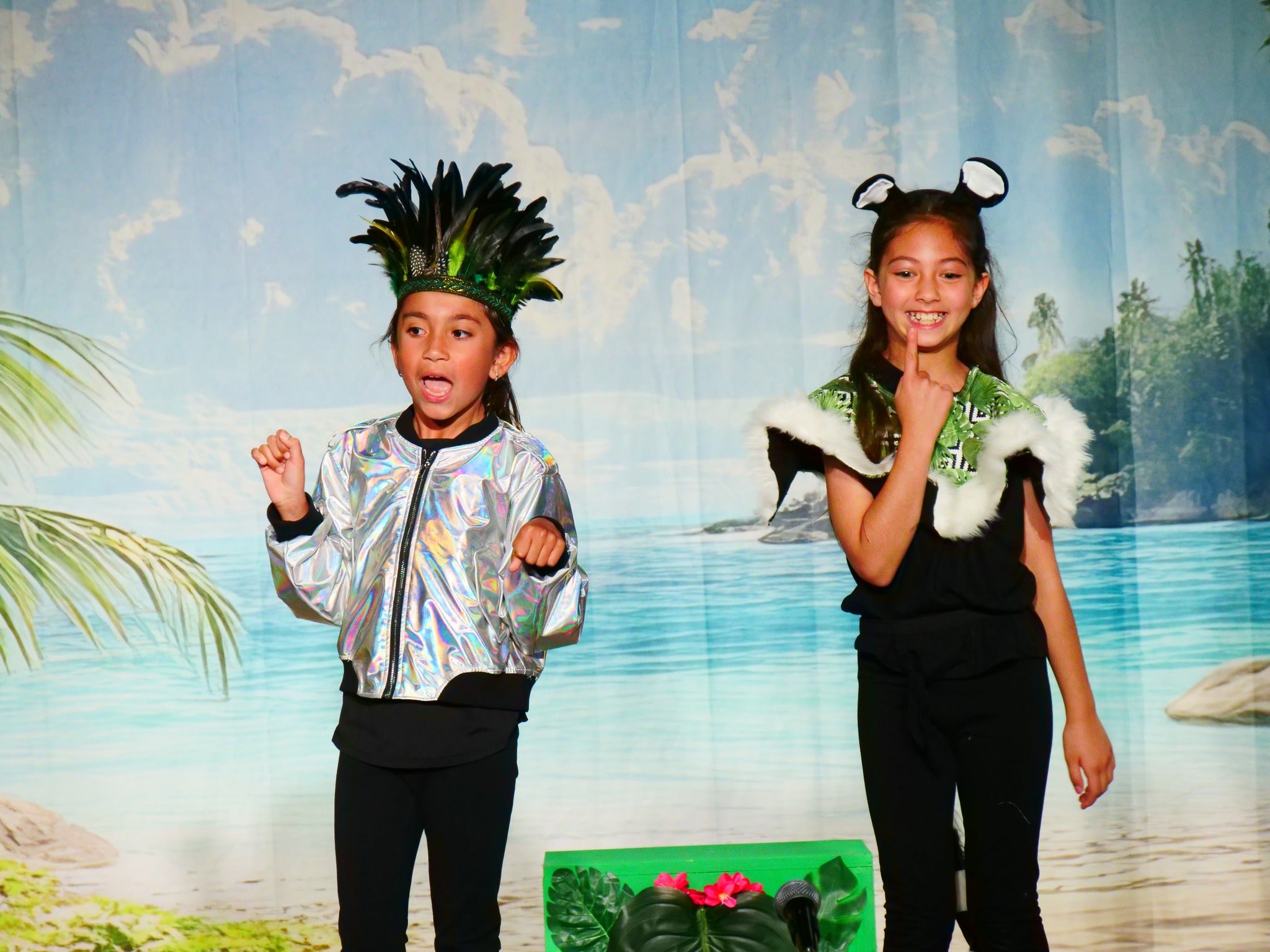 Photo Backdrop Beach Beach Trail Palm Leaves Summer Backdrop CJJ3-235