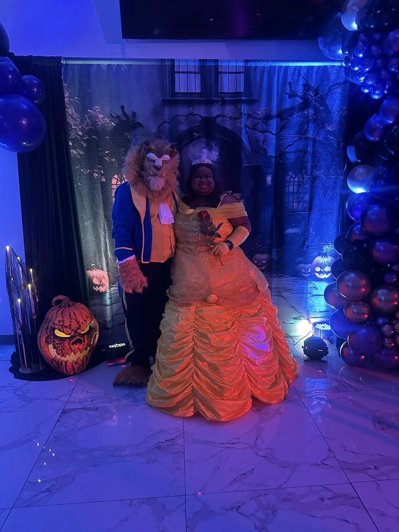 Spooky Halloween Night Cemetery Gate Backdrop RR8-373