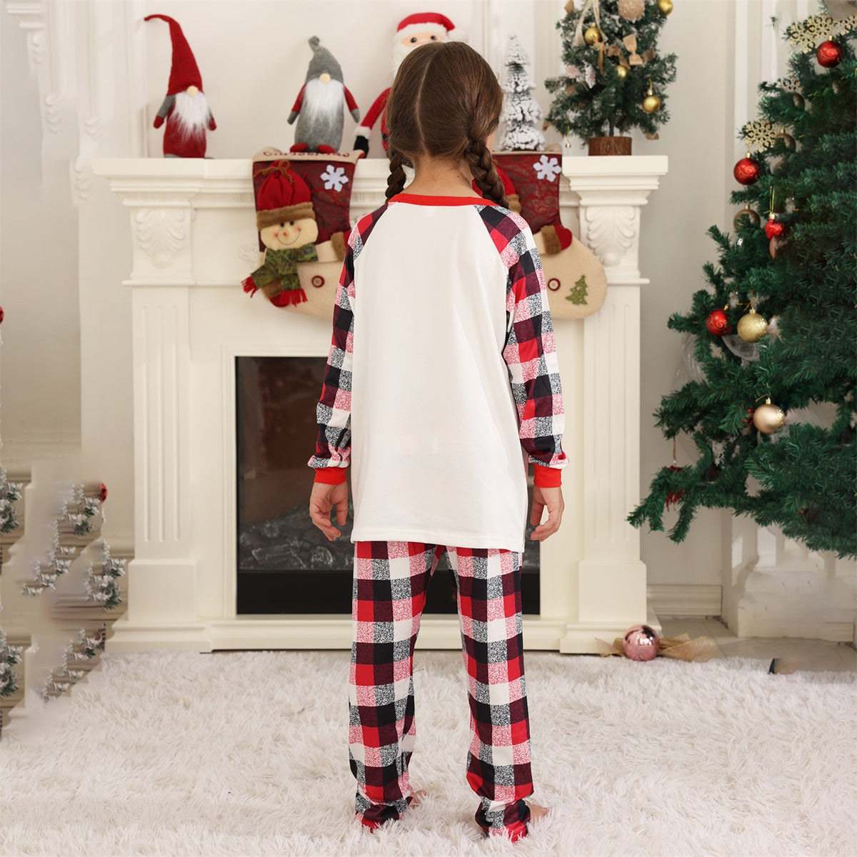 Holiday Pajamas Santa Hat Colorful Typography Family Christmas Pajamas CHP-75