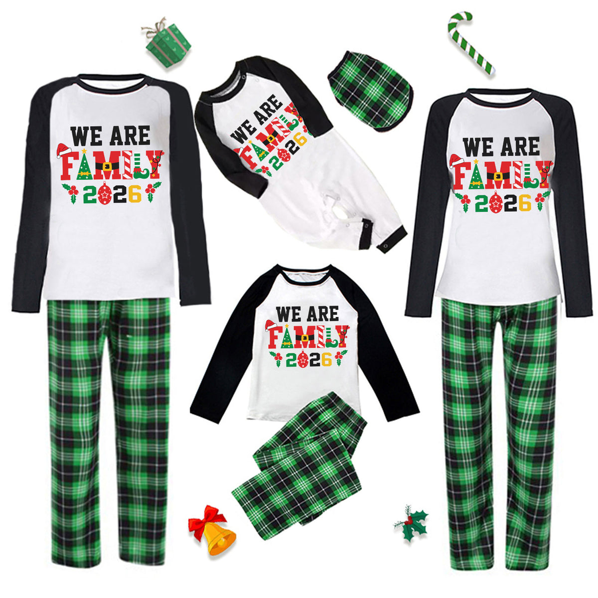 Christmas PJs Festive Family Statement Typography Christmas Photo Session Outfits CHP-70