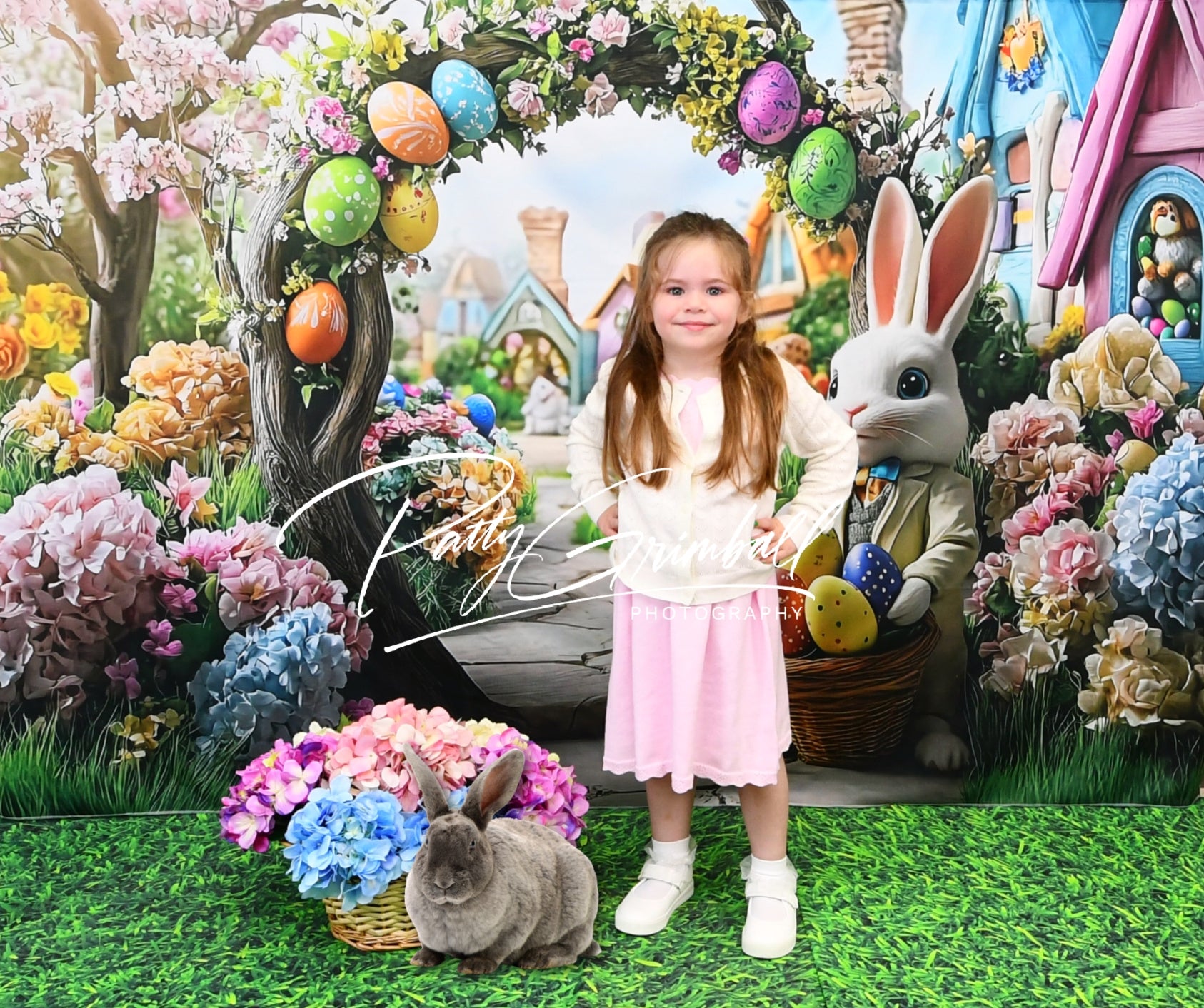 Easter Backdrops Ideas Bunny Arch Flower Garden Backdrop BRP12-739