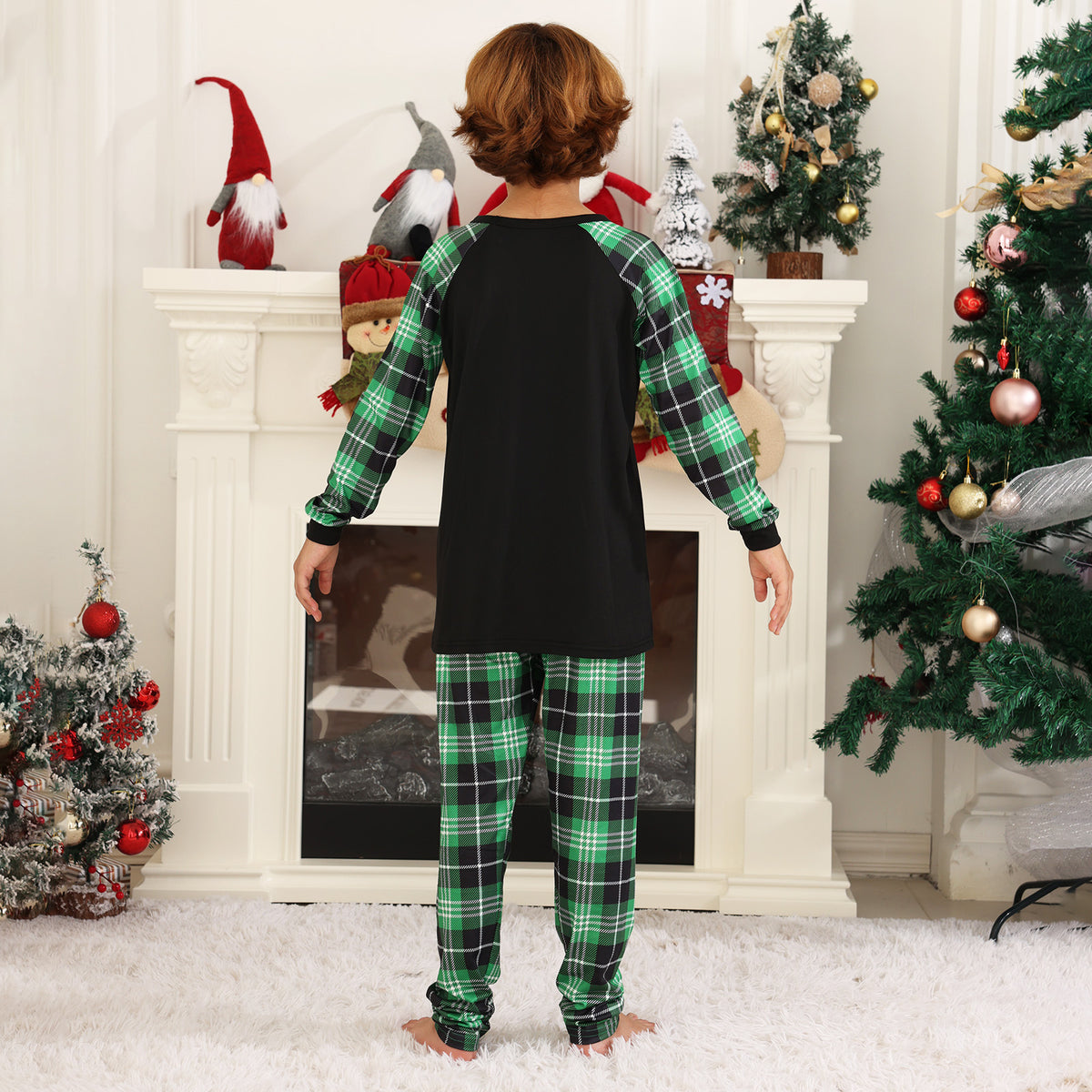 Christmas PJs Candy Cane Santa Print Cozy Christmas Pajamas CHP-20