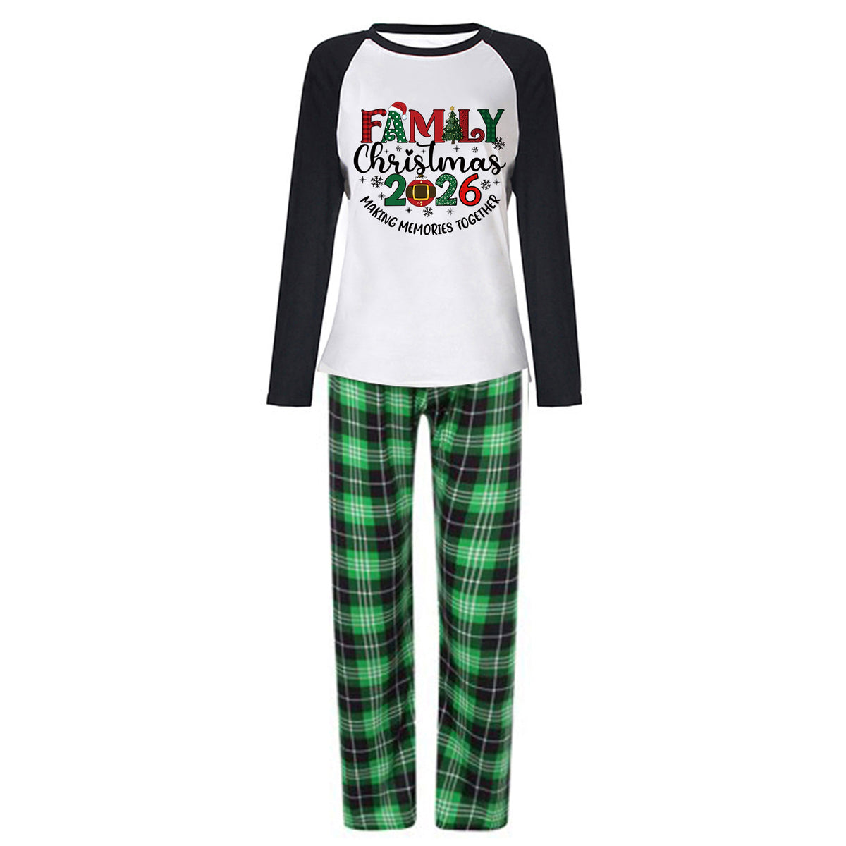 Matching Christmas Pajamas for Photos Classic Green Plaid Family Holiday Pajamas CHP-63