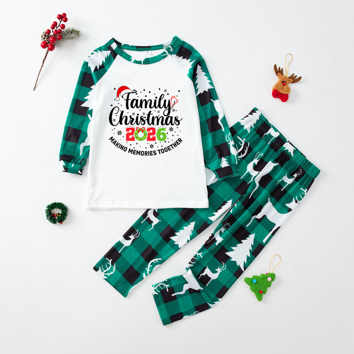 Christmas Party Pajamas Santa Hat Letter Print Christmas Nightwear CHP-11