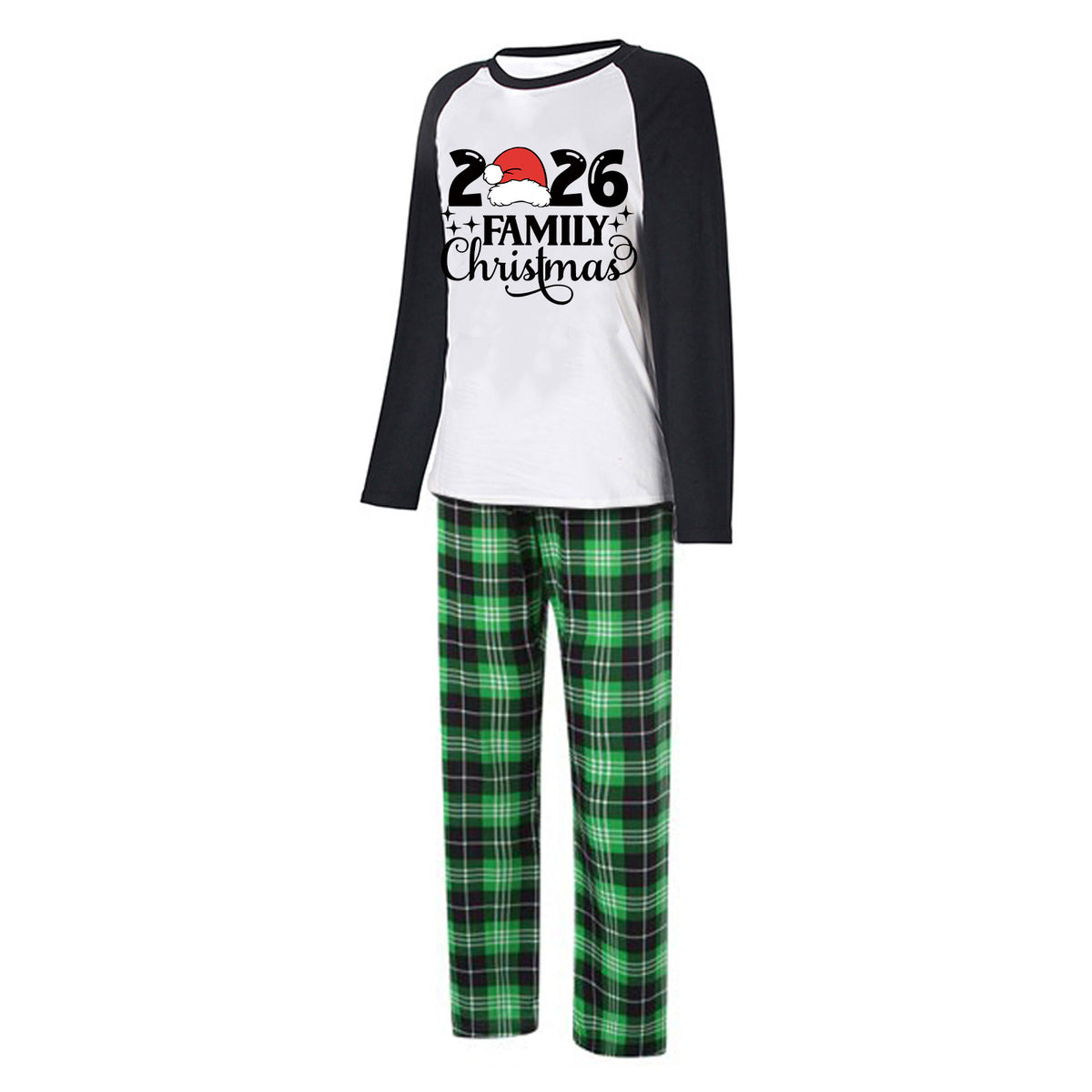 Matching Christmas Pajamas for Photos Santa Hat Family Typography Christmas Lounge Set CHP-65