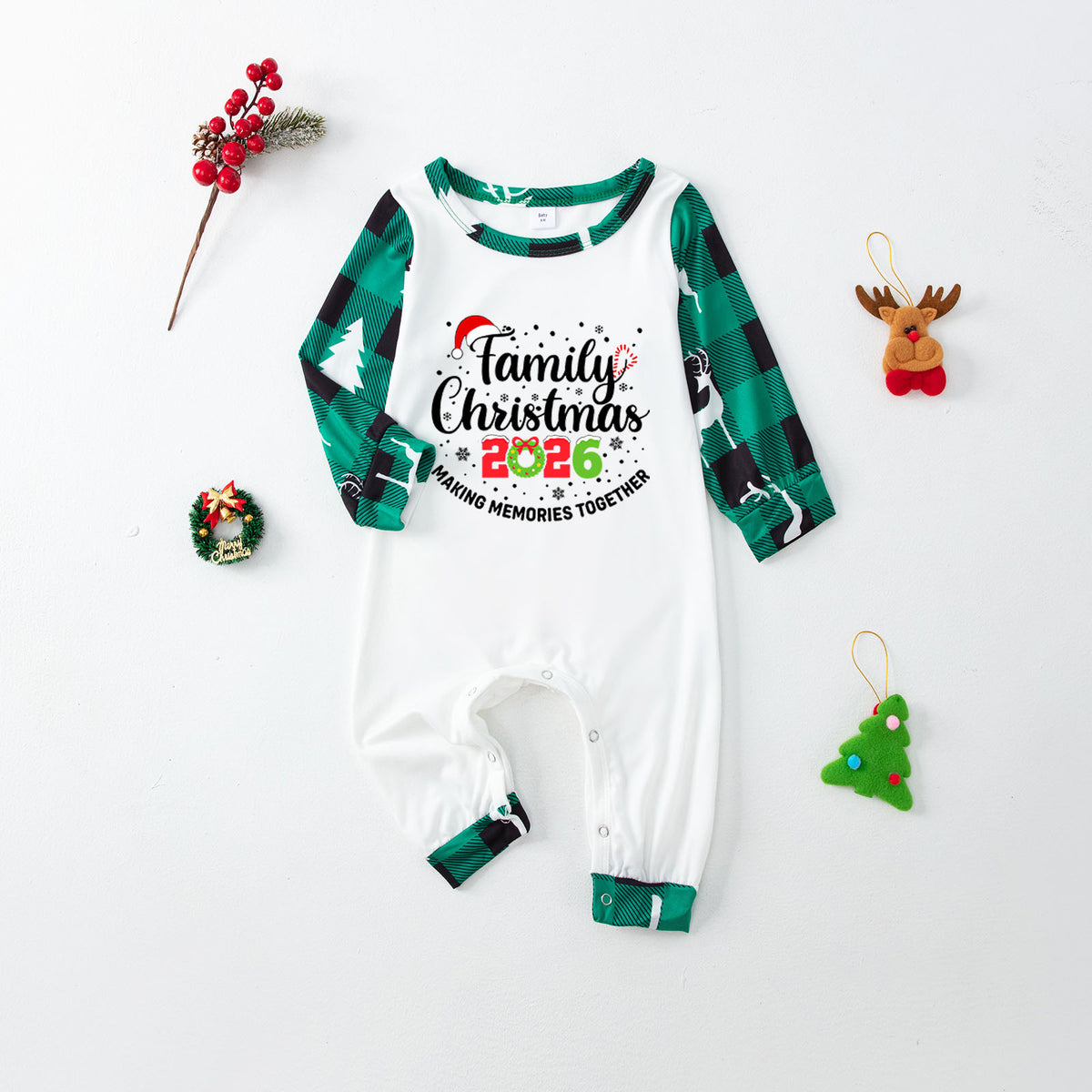 Christmas Party Pajamas Santa Hat Letter Print Christmas Nightwear CHP-11