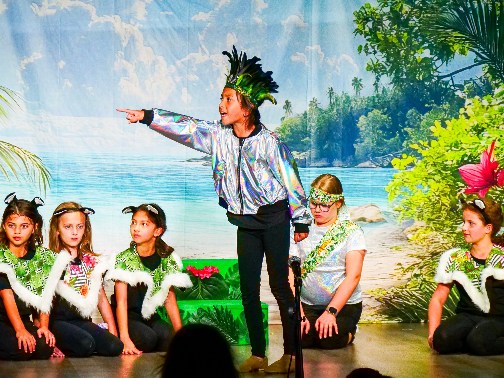 Photo Backdrop Beach Beach Trail Palm Leaves Summer Backdrop CJJ3-235