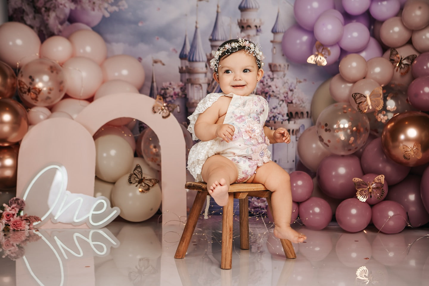 Photography Spring Backdrops Royal Castle Blooming Garden Backdrop LXX1-160