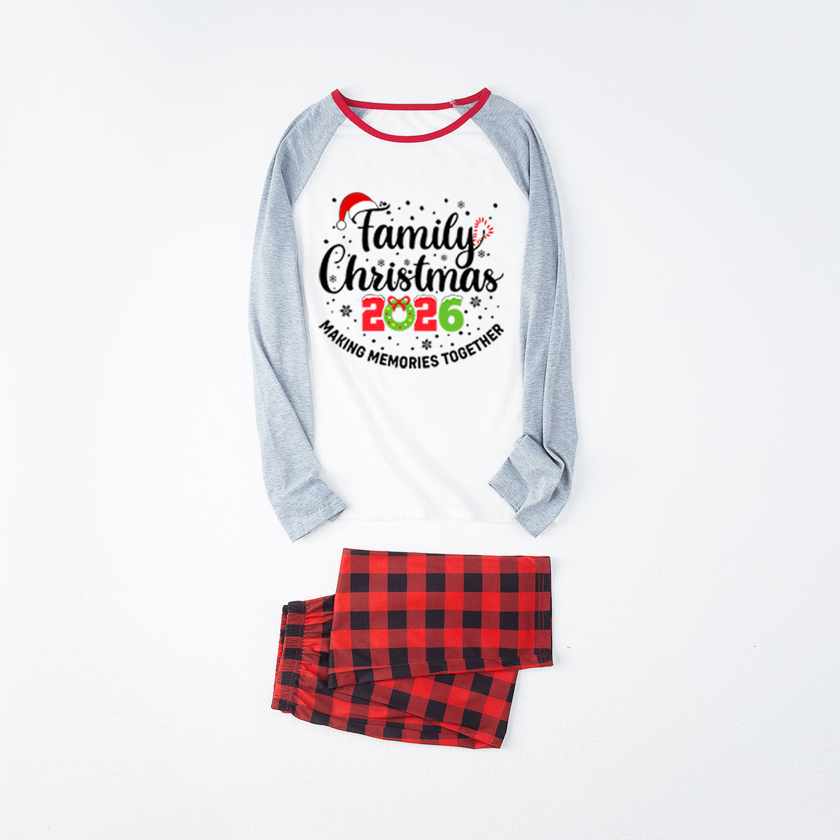 Christmas Pajamas Family Christmas 2026 Candy Cane Script Matching Family Photoshoot Outfit Christmas Sleepwear CHP-113