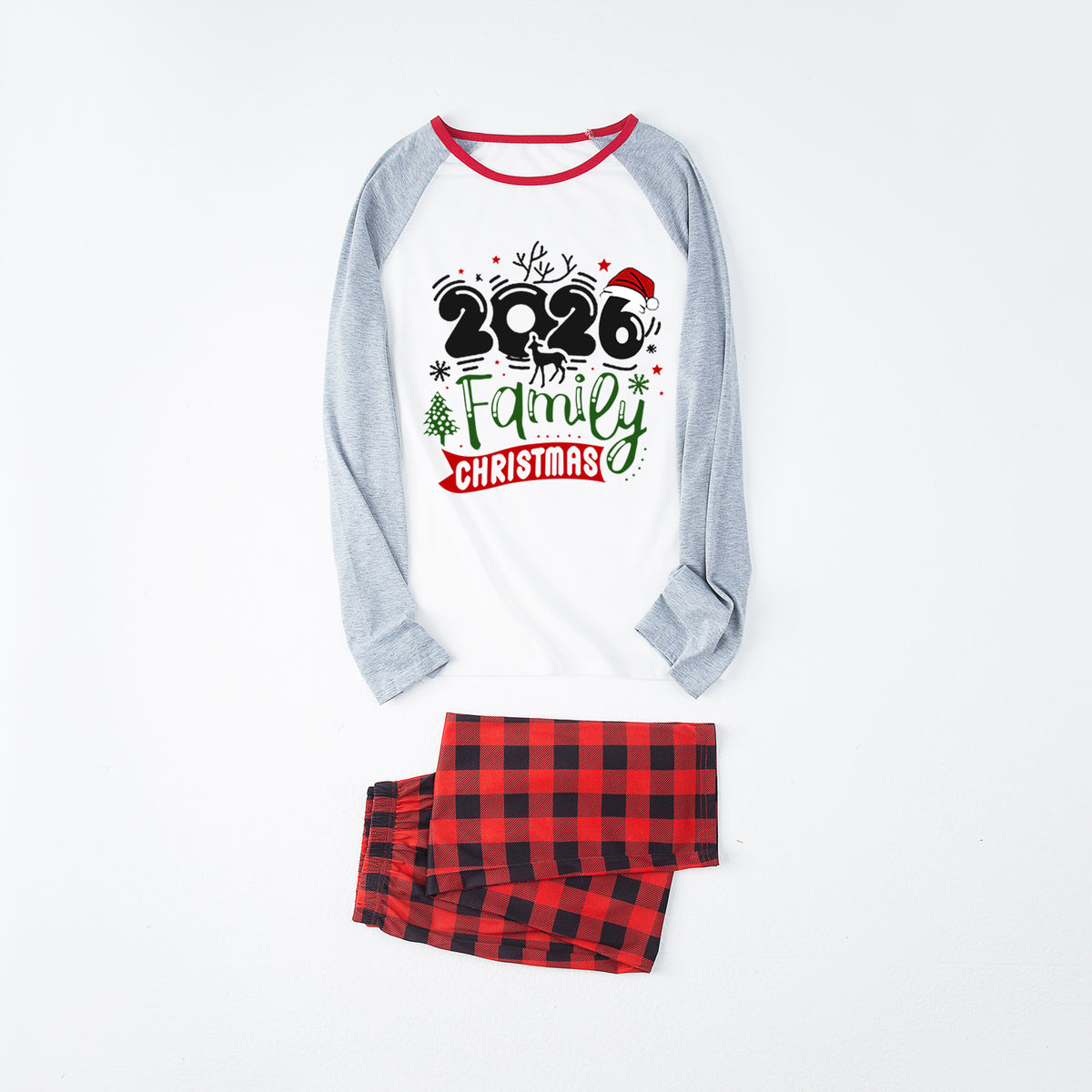 Christmas Pajamas Reindeer 2026 Family Christmas Banner Matching Family Photoshoot Outfit Christmas Sleepwear CHP-111