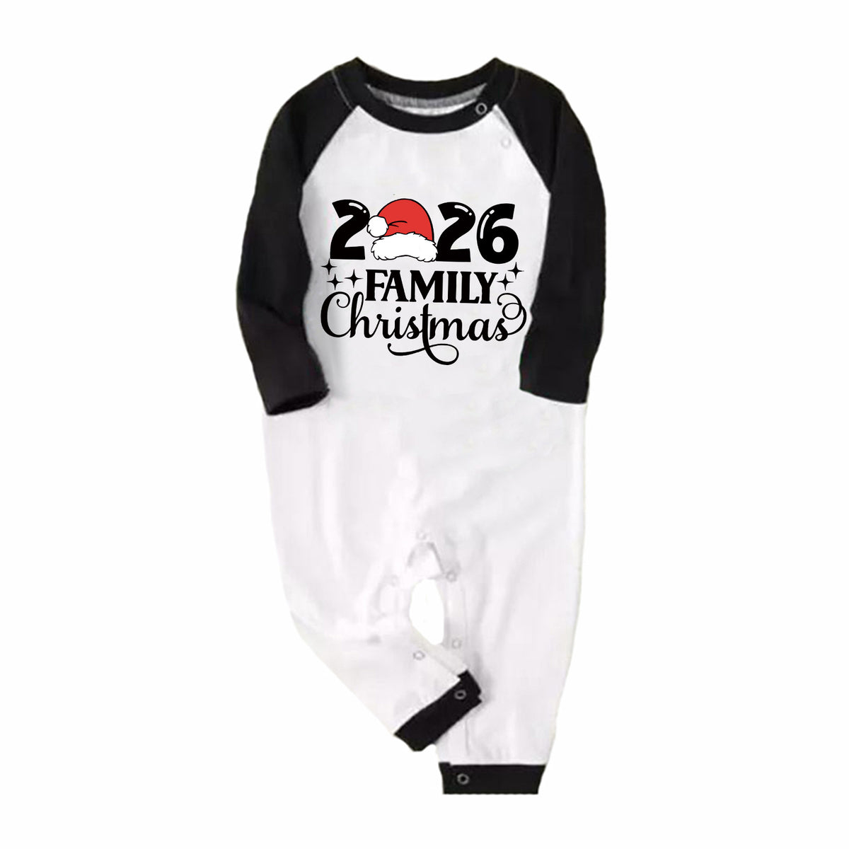 Matching Christmas Pajamas for Photos Santa Hat Family Typography Christmas Lounge Set CHP-65