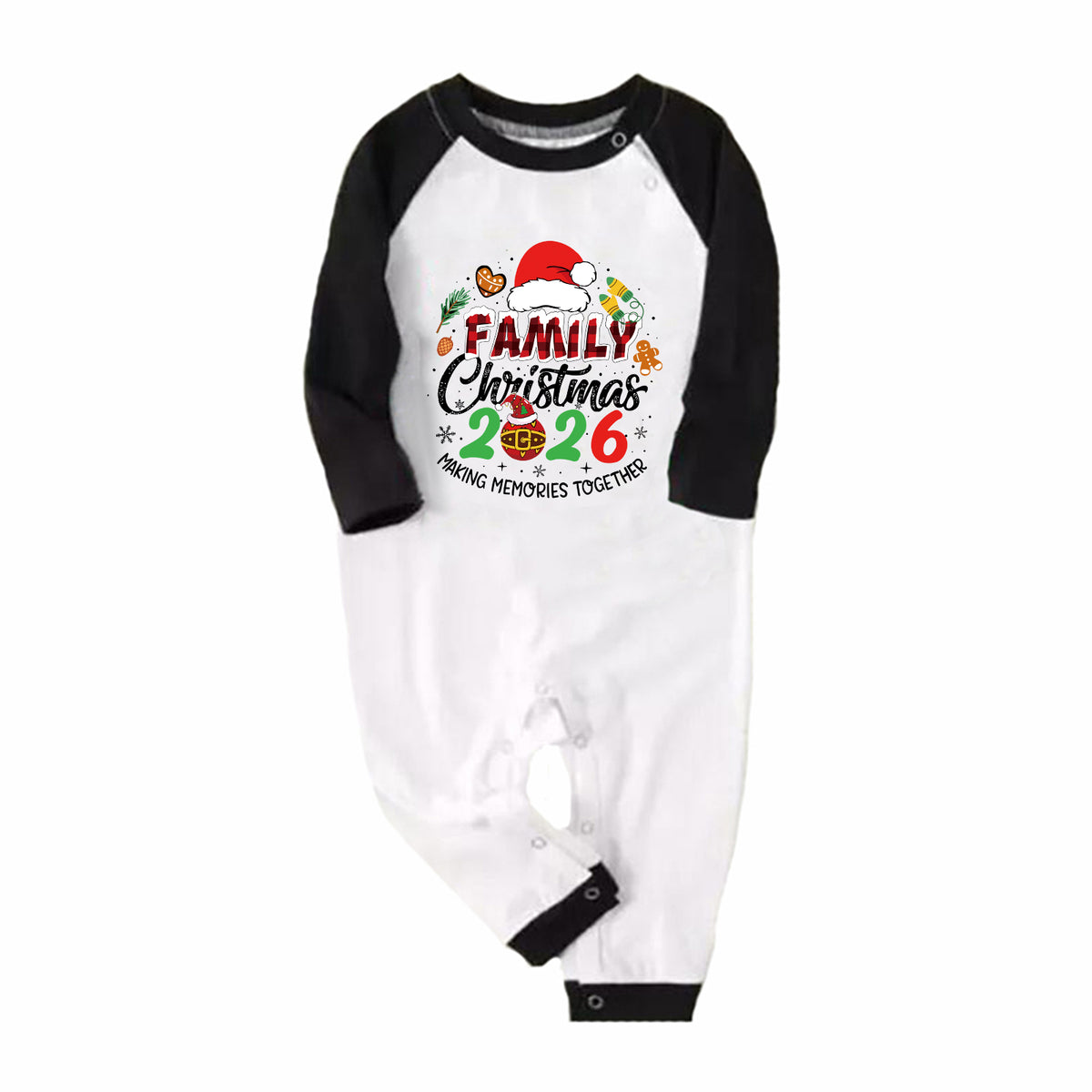Christmas Photo Session Outfits Colorful Santa Family Graphic Family Christmas Pajamas CHP-64