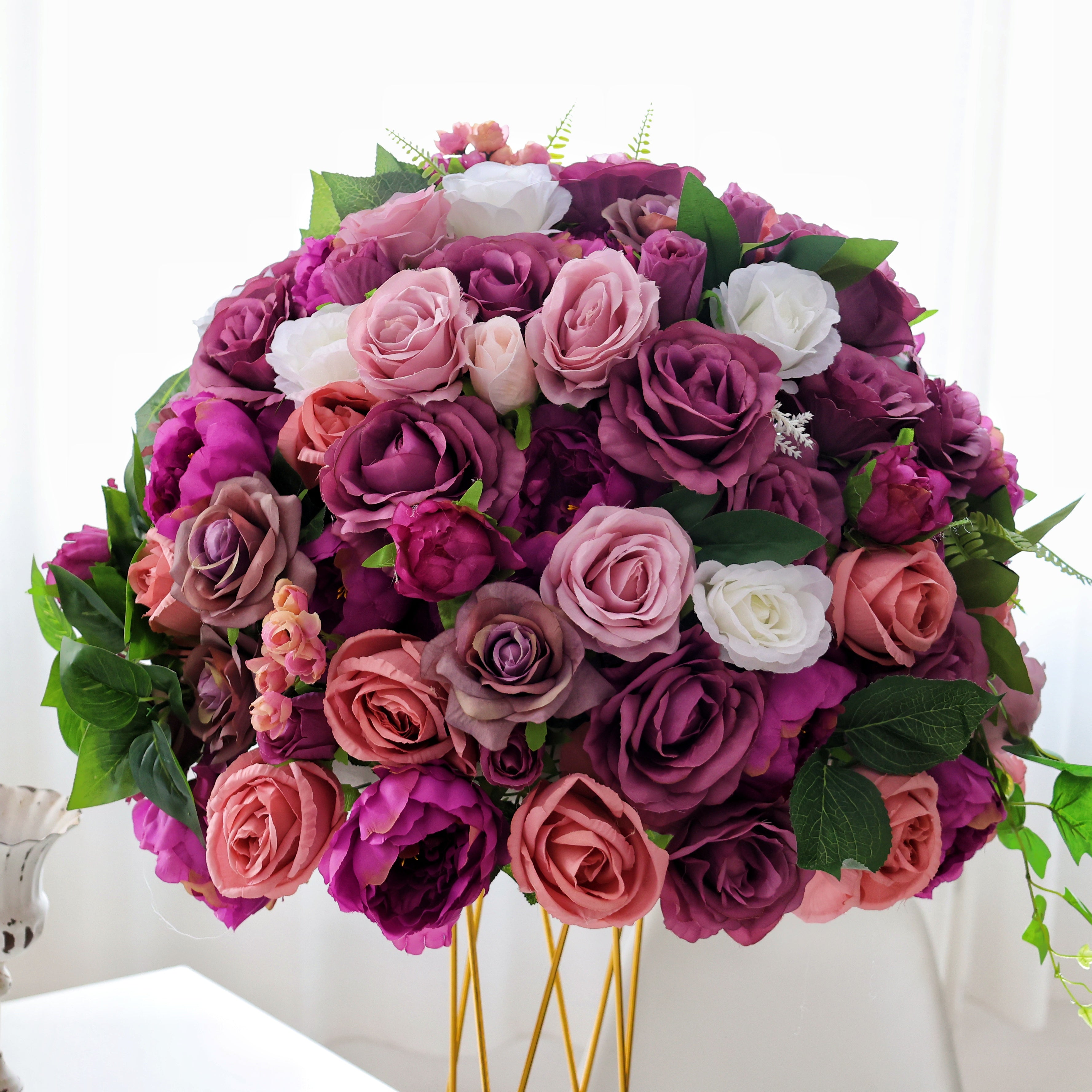 Purple Pink Table Flower Centerpiece Wedding Decor AAFC-032