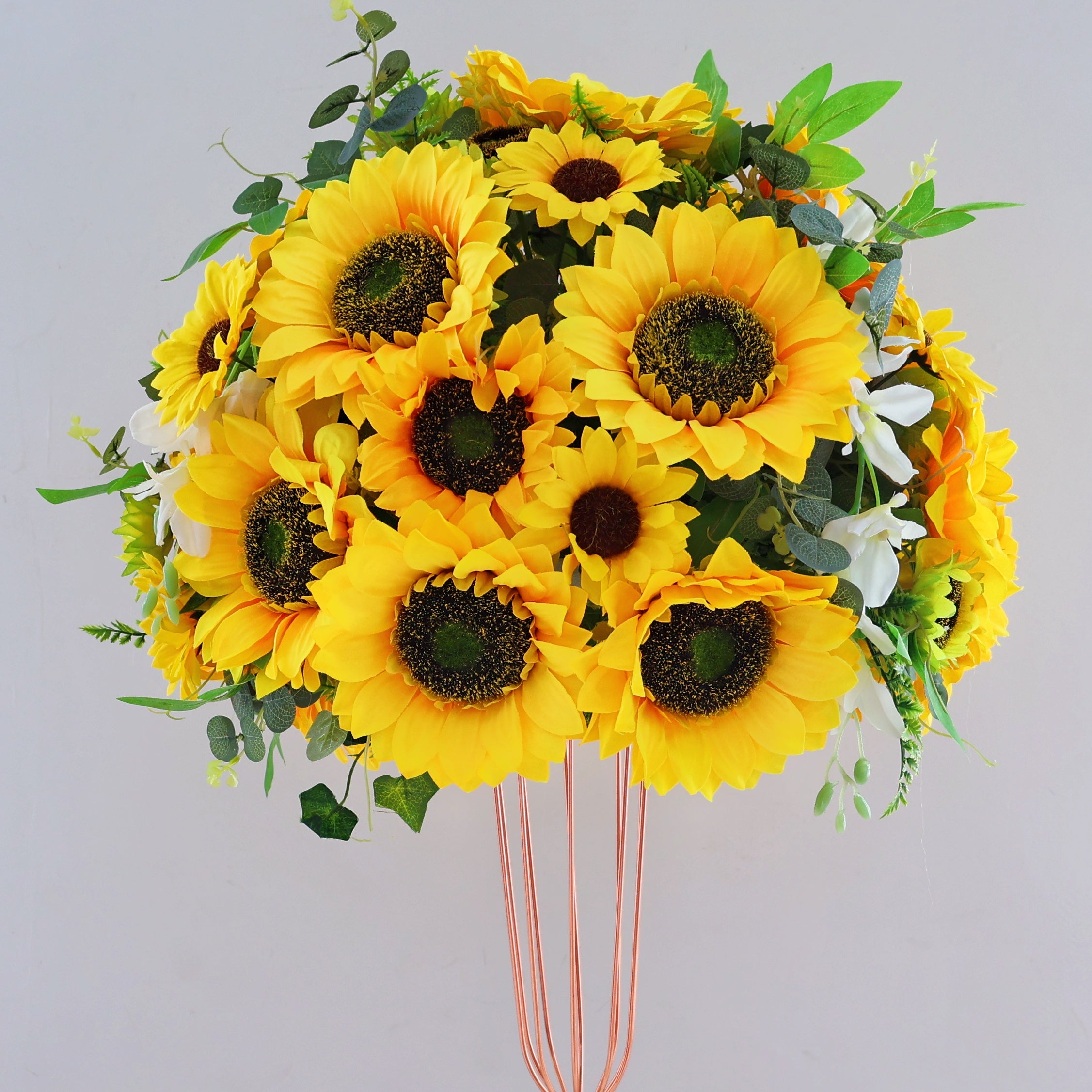 Yellow Sunflower Artificial Table Centerpiece Flower Ball Home Decor AAFC-071