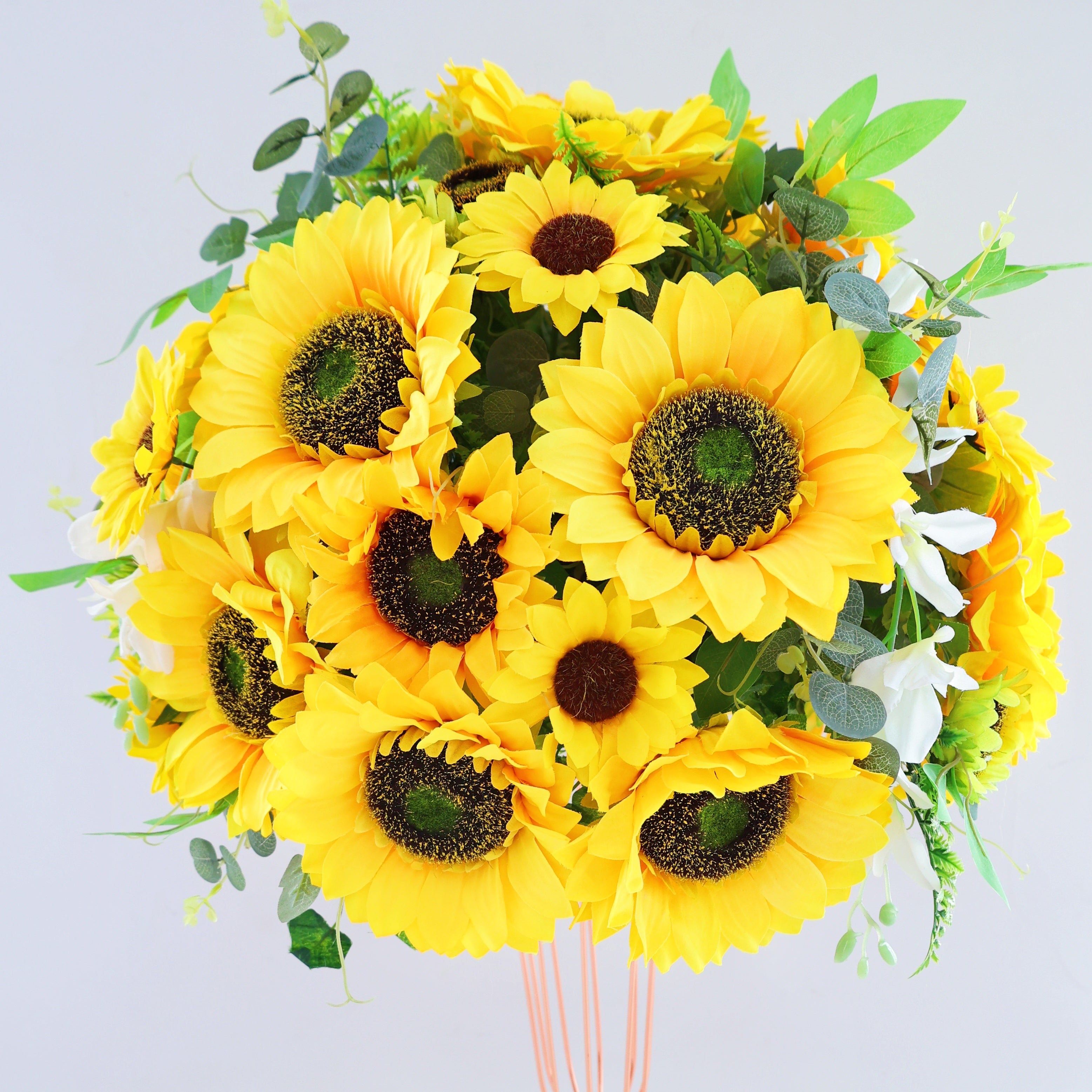 Yellow Sunflower Artificial Table Centerpiece Flower Ball Home Decor AAFC-071
