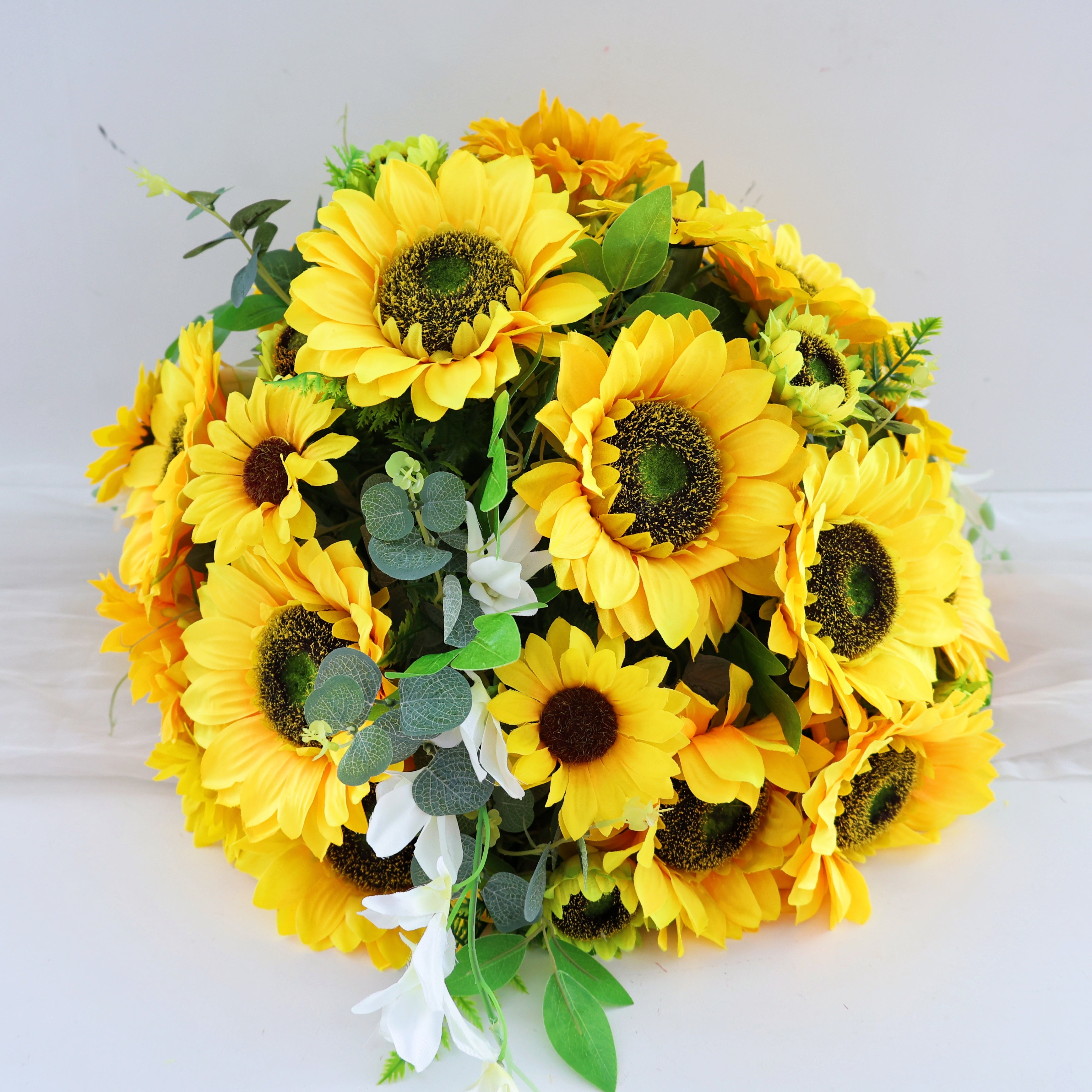 Yellow Sunflower Artificial Table Centerpiece Flower Ball Home Decor AAFC-071
