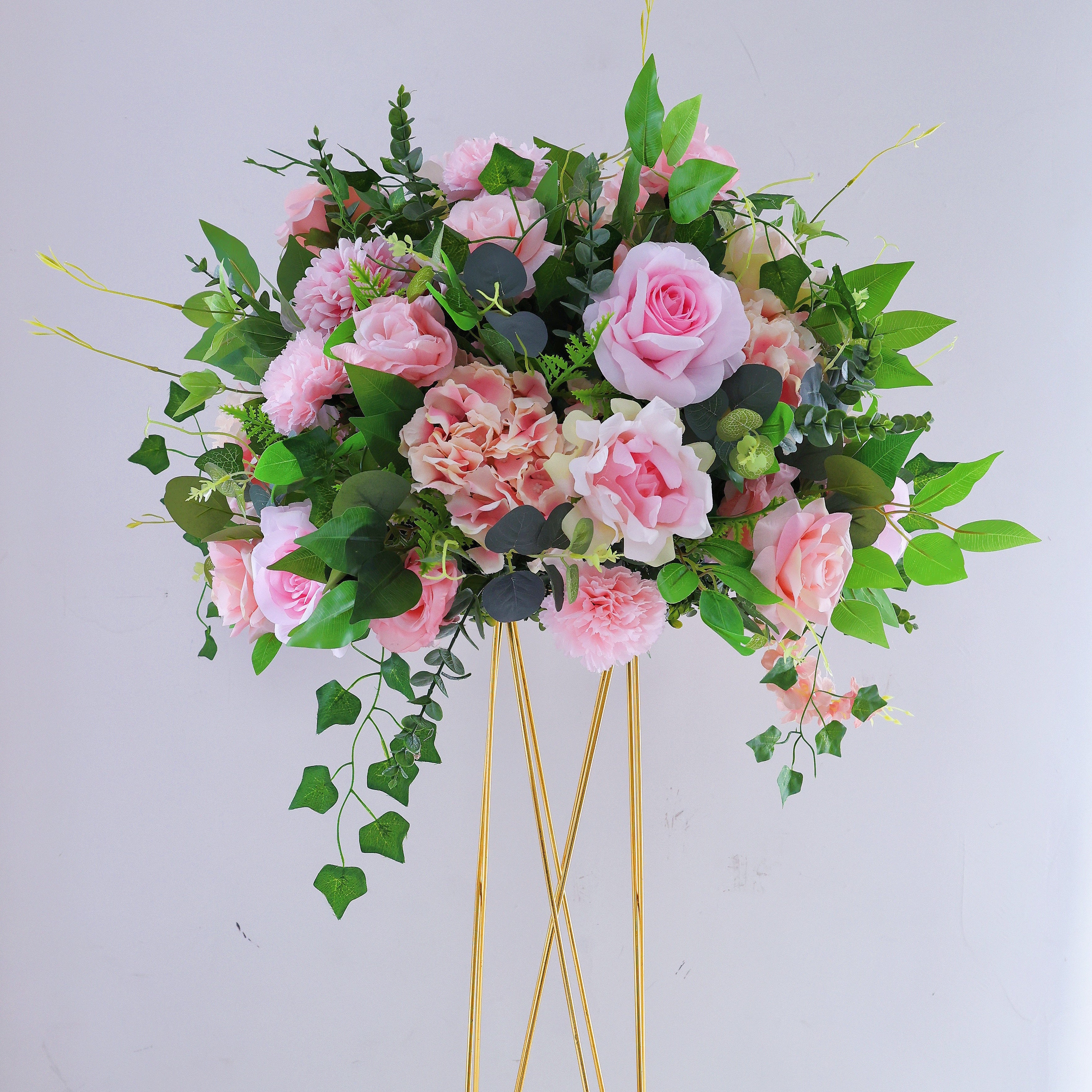 Handmade Pink Silk Flower Ball Centerpieces for Weddings Events AAFC-147
