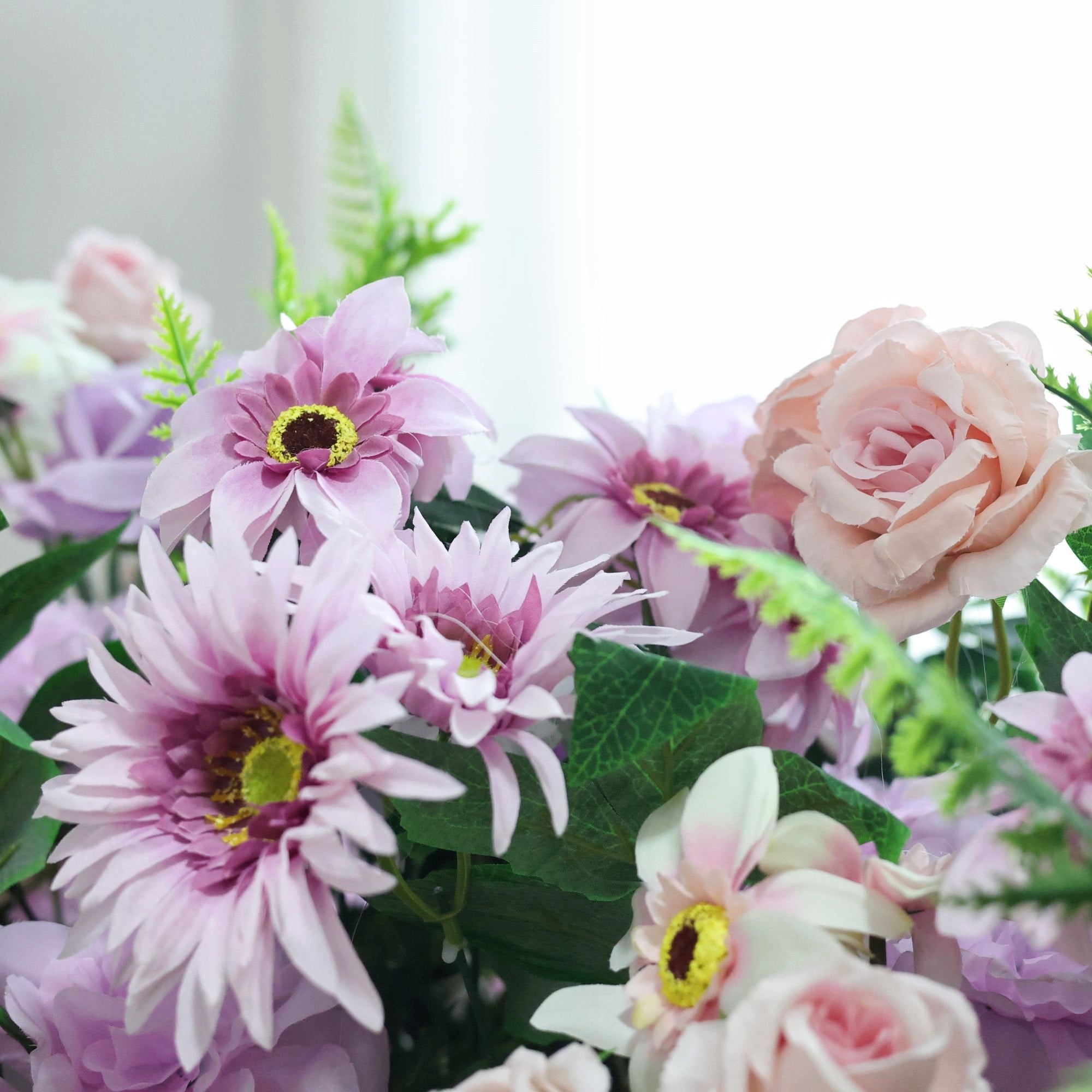 Garden Style Pastel Flower Table Runner for Wedding & Event Decor AAFR-070