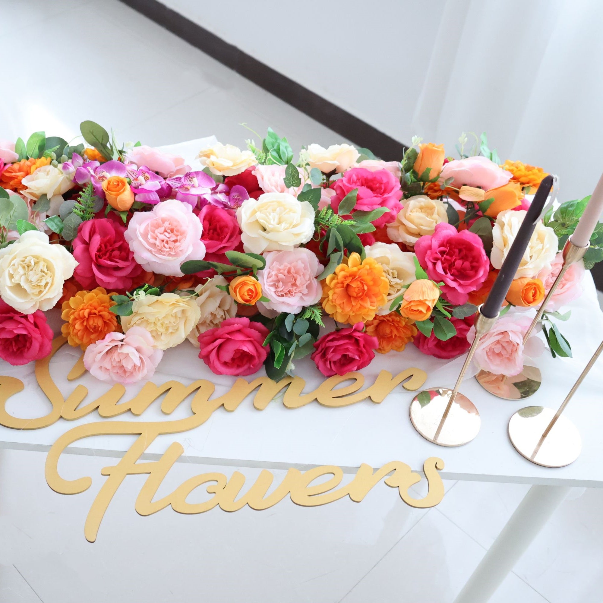 Colorful Floral Table Runner for for Wedding Centerpiece AAFR-100