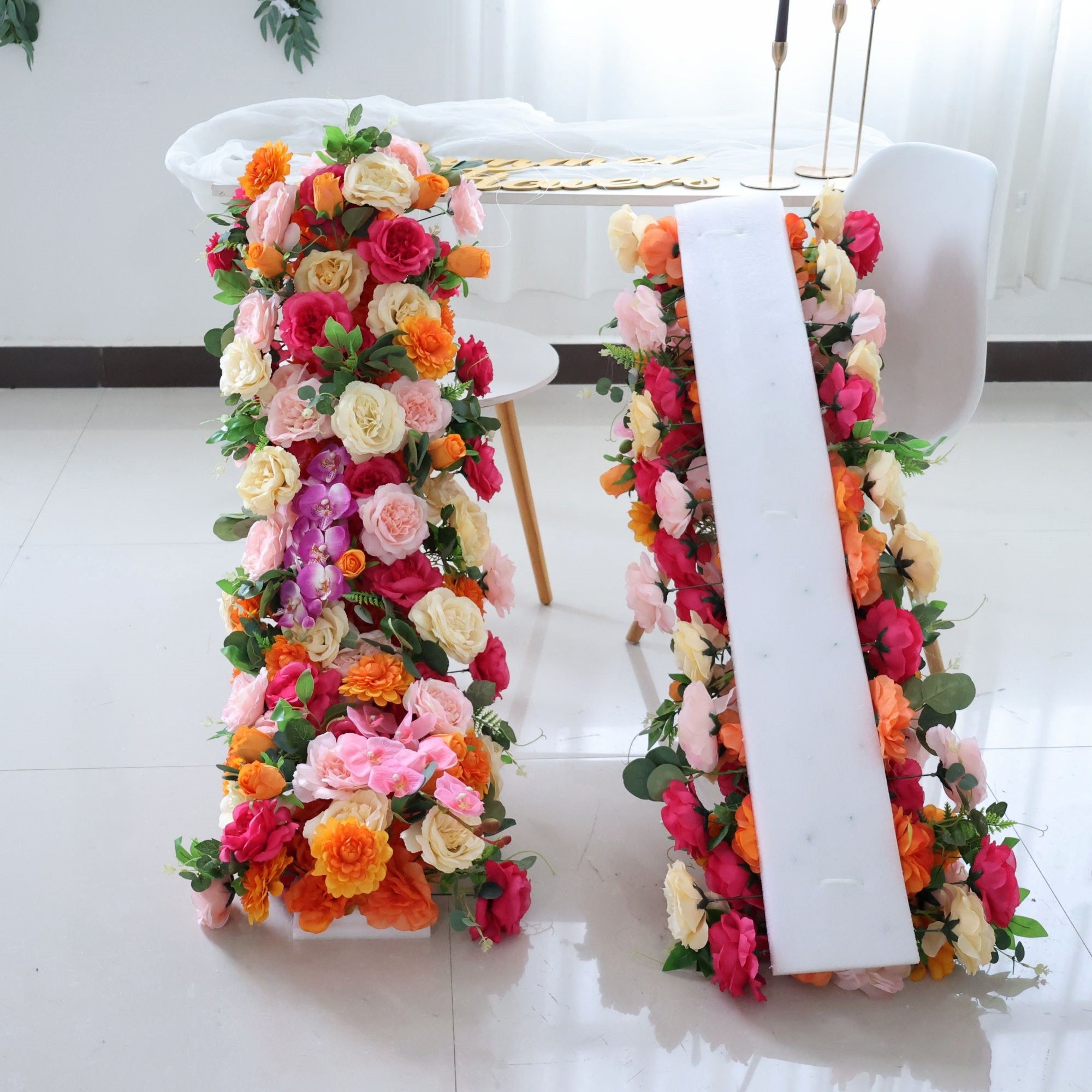 Colorful Floral Table Runner for for Wedding Centerpiece AAFR-100