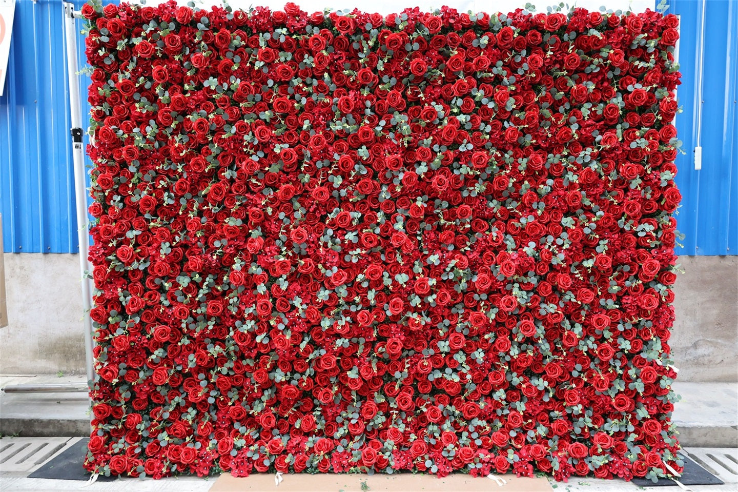 5D Silk Red Rose Hanging Floral Wall Backdrop AAFW-105