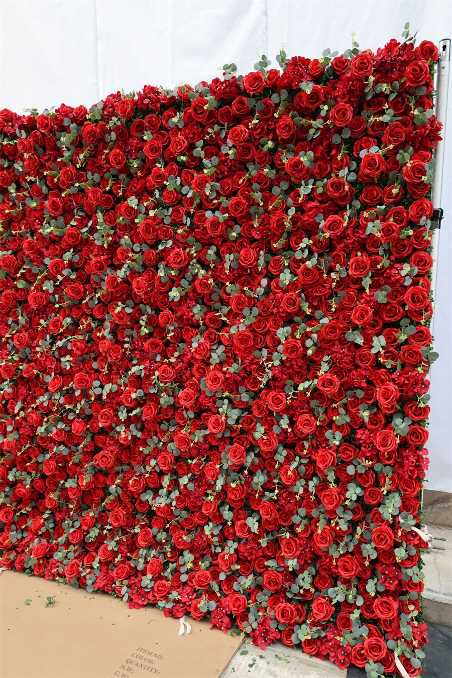 5D Silk Red Rose Hanging Floral Wall Backdrop AAFW-105