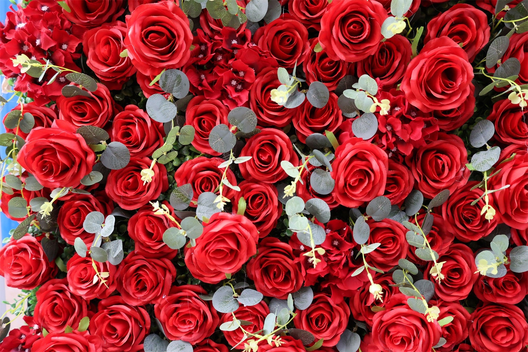 5D Silk Red Rose Hanging Floral Wall Backdrop AAFW-105