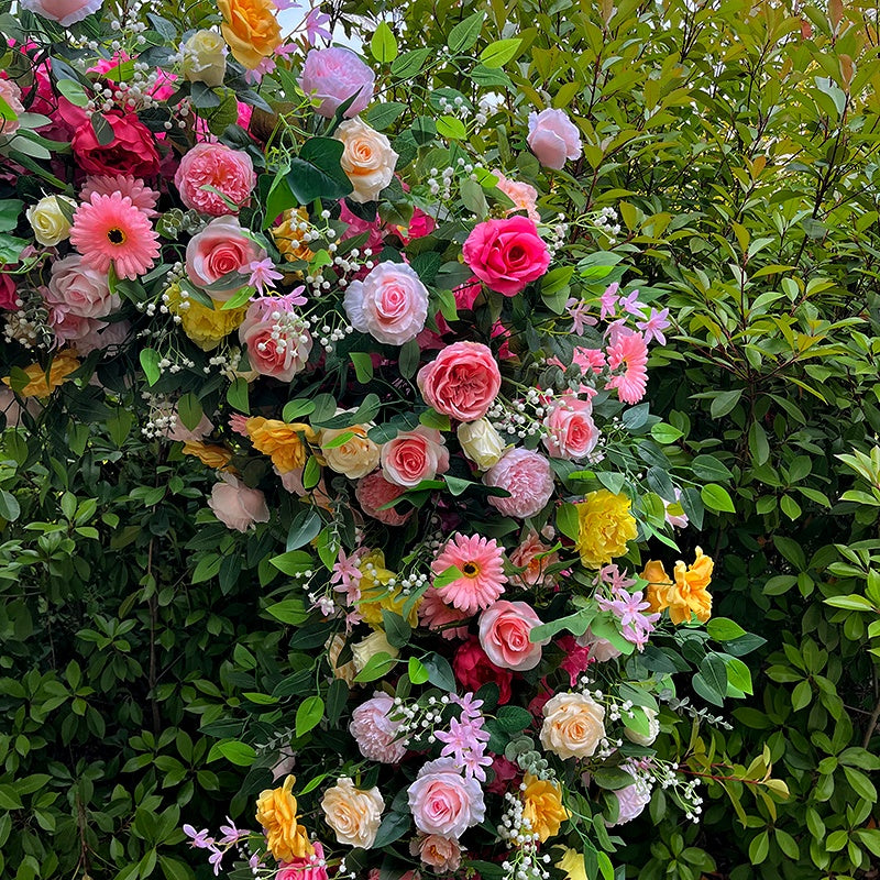 Spring Colorful Heart Shaped Arch Flower Wall Garden Home Decor ABAW-034