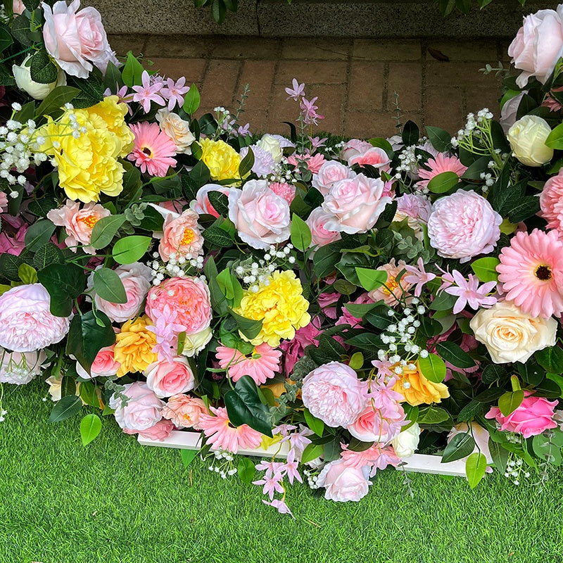 Spring Colorful Heart Shaped Arch Flower Wall Garden Home Decor ABAW-034