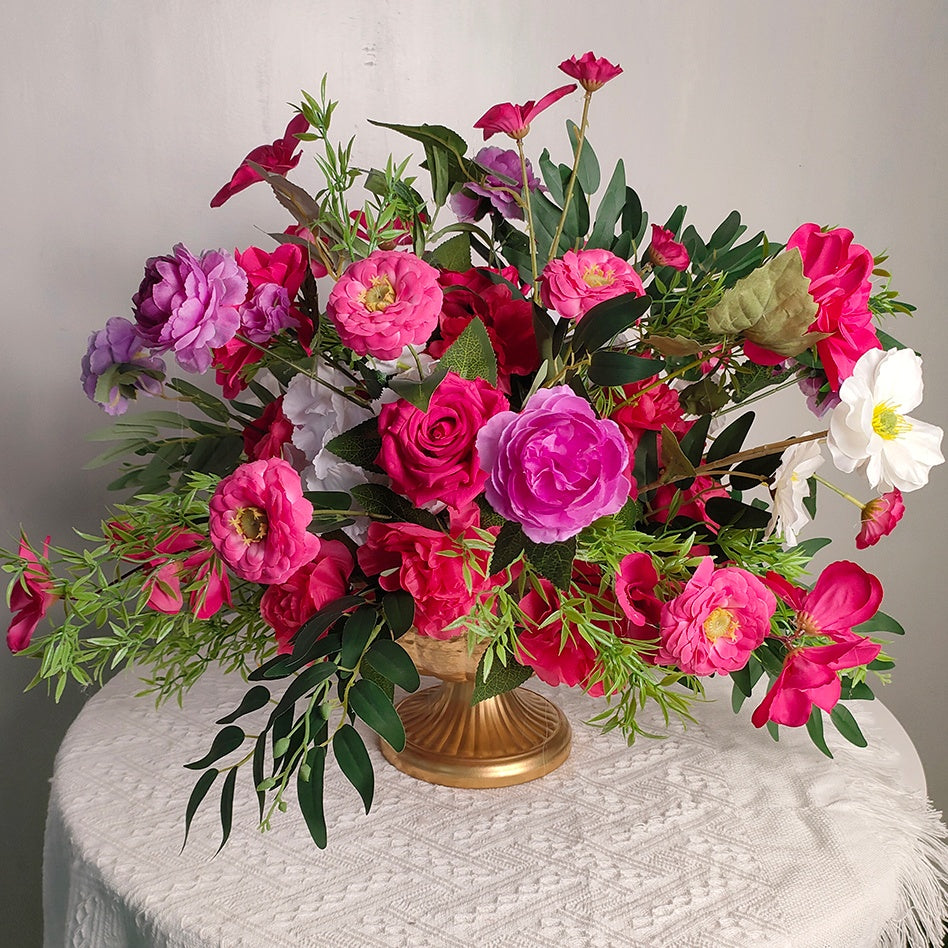 Hot Pink Floral Arrangement Centerpiece for Wedding & Event Decor ABFC-021