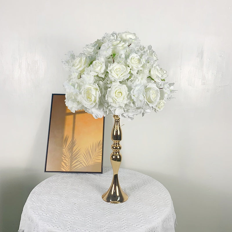 Soft White Floral Centerpiece Ball for Wedding Table Decor ABFC-028