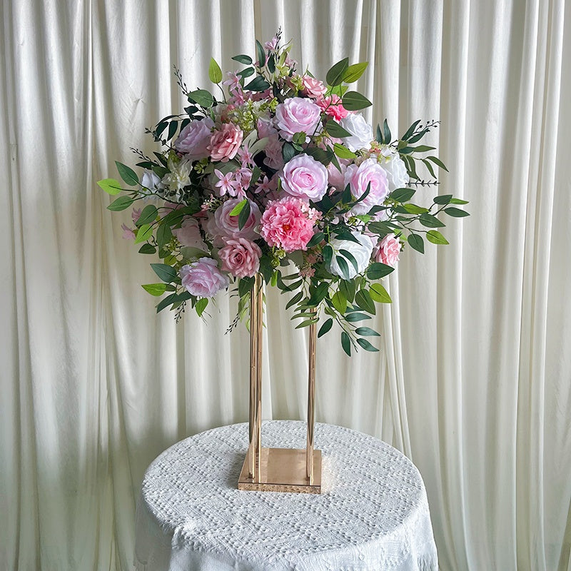 Silk Pink Purple Flower Centerpiece Flower Ball Wedding Table Decor ABFC-047