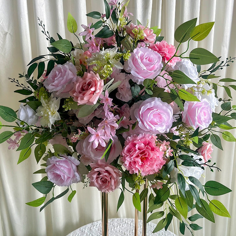 Silk Pink Purple Flower Centerpiece Flower Ball Wedding Table Decor ABFC-047