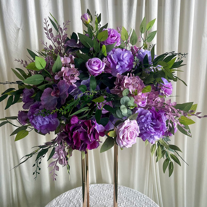 Silk Pink Purple Flower Centerpiece Flower Ball Wedding Table Decor ABFC-047