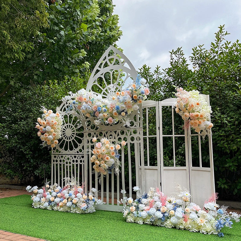 Champagne Rose Floor Floral Hanging Floral Arrangement Arch Decor ABFR-001