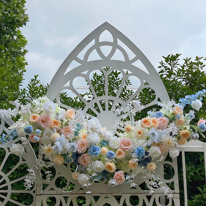 Champagne Rose Floor Floral Hanging Floral Arrangement Arch Decor ABFR-001