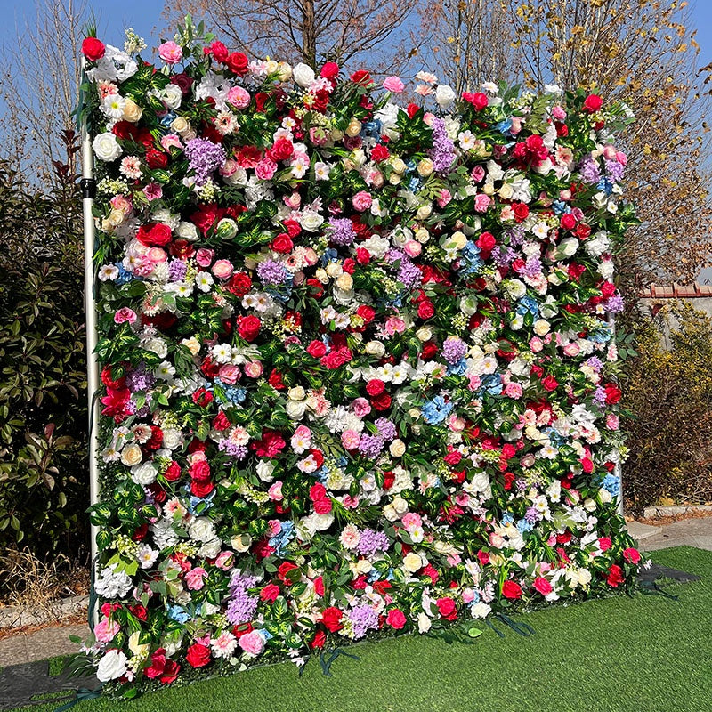 Dreamy English Garden Multicolor Floral Wall for Wedding & Celebration ABFW-011