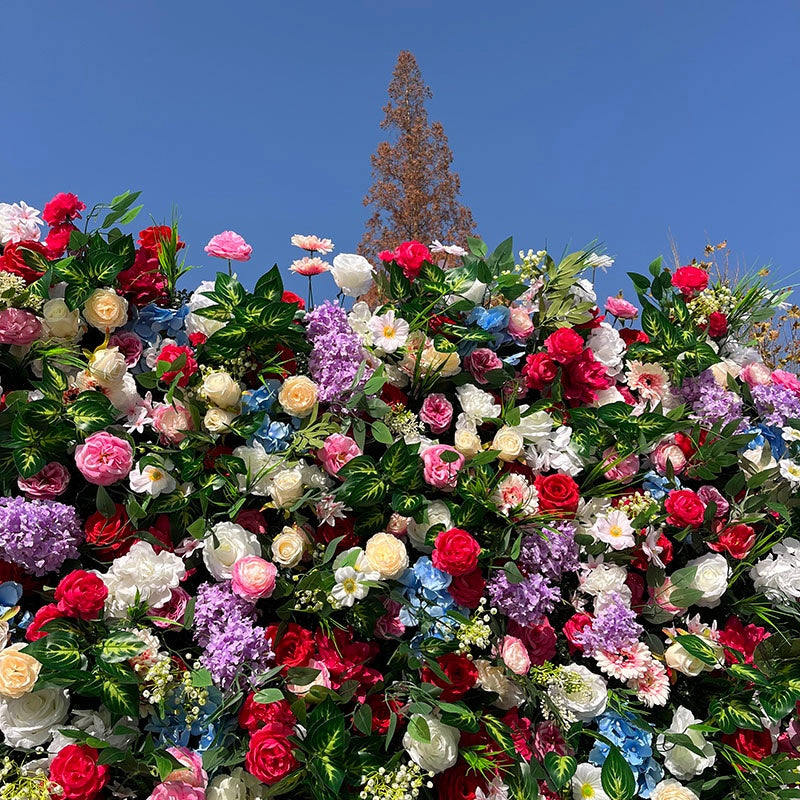 Dreamy English Garden Multicolor Floral Wall for Wedding & Celebration ABFW-011
