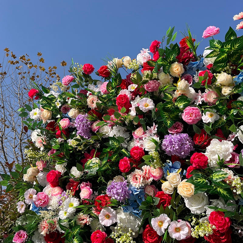Dreamy English Garden Multicolor Floral Wall for Wedding & Celebration ABFW-011