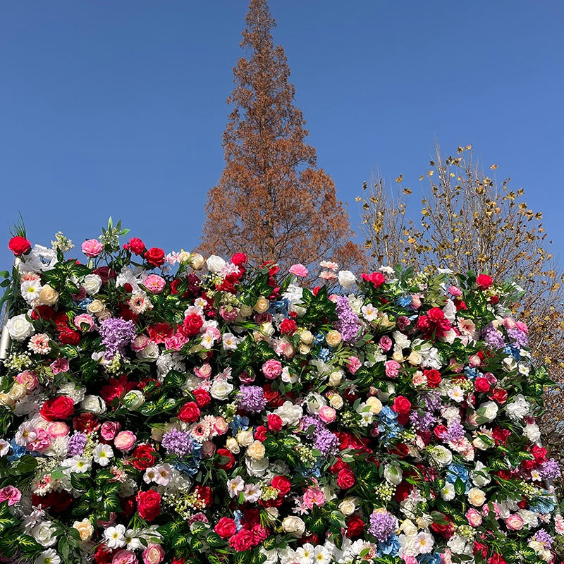 Dreamy English Garden Multicolor Floral Wall for Wedding & Celebration ABFW-011