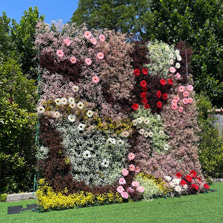 Colorful Baby’s Breath Flower Wall Backdrop For Wedding Party Decor ABFW-017