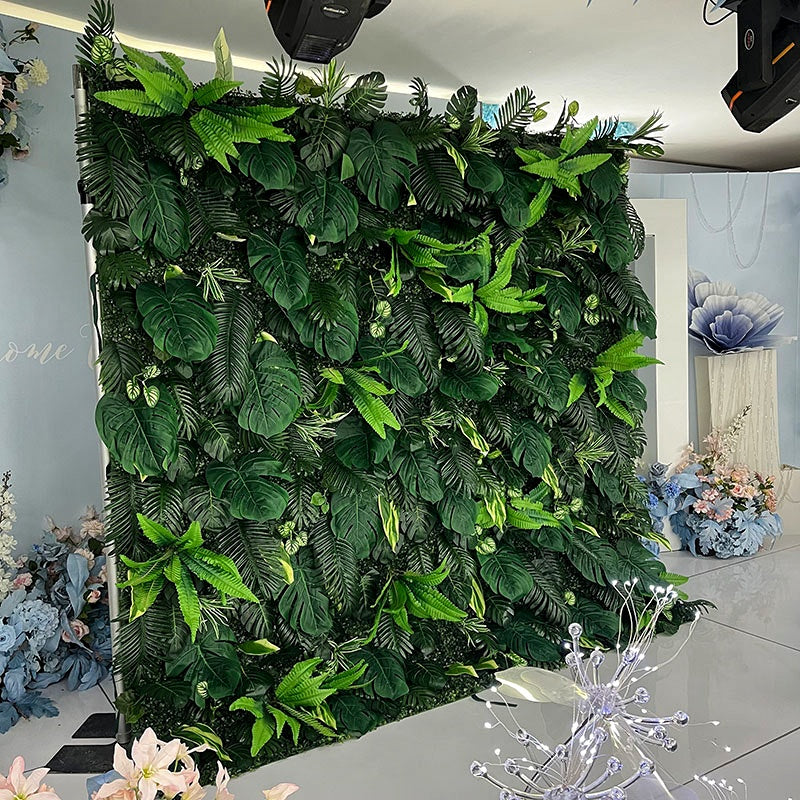 5D Tropical Jungle Fabric Greenery Wall Backdrop Party Decor ABFW-029
